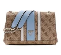 GUESS borsa a tracolla Noelle II Convertible Xbody Flap Latte Logo/Light Blue marrone chiaro