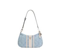 GUESS borsa a tracolla Noelle II Top Zip Shoulder Bag Denim Logo celeste