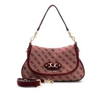 GUESS borsa a tracolla Samantha Flap Shoulder Bag Merlot Logo rosso scuro