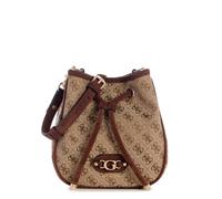 GUESS borsa a tracolla Samantha Mini Bucket Latte Logo/Brown marrone chiaro