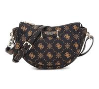 GUESS borsa a tracolla Silia Mini Convertible Shoulder Bag Espresso Logo marrone scuro
