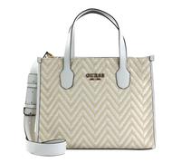 GUESS borsa a tracolla Silvana Two Compartment Tote White bianco beige