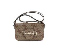 GUESS Borsa a tracolla da donna con logo Pu Janie stampato Latte