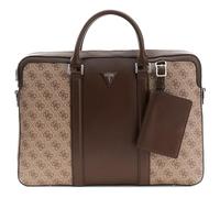 GUESS borsa da ufficio con scomparto per laptop Milano Laptop Bag Beige/Cognac marrone chiaro