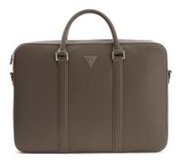 GUESS borsa da ufficio con scomparto per laptop Milano Laptop Bag Brown Shitake grigio talpa
