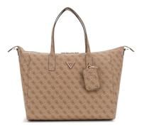 GUESS borsa da viaggio con scomparto per laptop Latona Carryon Large Tote Latte Logo marrone chiaro