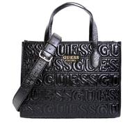 Guess Borsa Donna Spalla Silvana 2 Scomparti Tote Logo Nero Nuova
