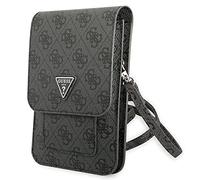 GUESS Borsa Guwbsatmgr Grigio Saffiano Triangle, Portafoglio Bi-Fold Unisex-Adulto, Nero, x