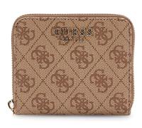 GUESS Laurel II SLG Small Zip Around Wallet Latte Logo