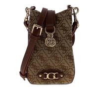 GUESS borsa per cellulare Samantha Phone Case Latte Logo/Brown marrone