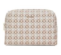 GUESS borsa trucco Dome Top Zip Travel Case L Beige Multi