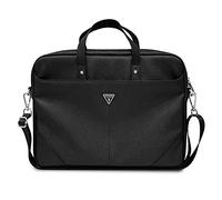 GUESS Borsa unisex Saffiano Hot Stamp Triangle Logo Nero, Nero