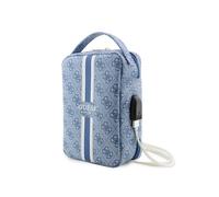 Guess, Borsello da viaggio con USB modello Stripe 4G, Blu