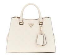 GUESS borsetta borsa a tracolla Cresidia II Society Satchel Bone Logo avorio