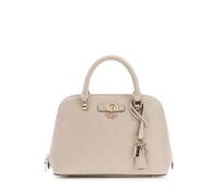 GUESS borsetta borsa a tracolla Dita Dome Satchel Bag Light Taupe Logo avorio