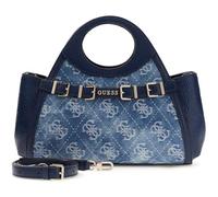 GUESS borsetta borsa a tracolla Dovie Girlfriend Satchel Denim Logo blu