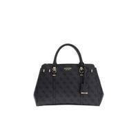 GUESS borsetta borsa a tracolla Leona Logo Multi Compartment Satchel Coal Logo grigio scuro