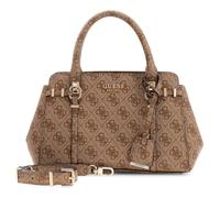 GUESS borsetta borsa a tracolla Leona Logo Multi Compartment Satchel Latte Logo marrone chiaro