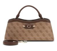 GUESS borsetta borsa a tracolla Lindsey 2 Compartment Satchel Latte Logo marrone chiaro