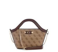GUESS borsetta borsa a tracolla Lindsey Mini Tote Latte Logo marrone chiaro