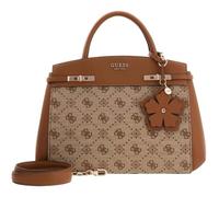 GUESS borsetta borsa a tracolla Melinda Logo Tri Compartment Satchel Latte Logo marrone