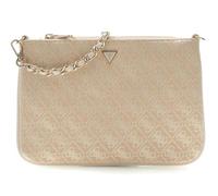 GUESS borsetta borsa per utensili Flat Pouch Stone Logo beige