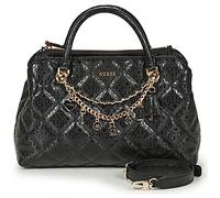 Guess Borsette LIBBY 2 COMP SATCHEL in Nero Unica