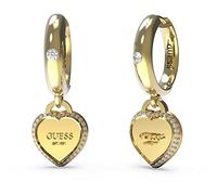GUESS Boucles d'oreilles créoles Fine Heart JUBE01426JWRHT-U/JUBE01426JWYGT-U, Taille Unique, Métal Non précieux, Il ne s'agit Pas d'une Pierre précieuse