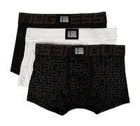 GUESS Boxer Uomo Confezione 3pezzi tripack Elastico a Vista Cotone elasticizzatoarticolo U3RG01K6YW0 tripack Trunk, P9MU Black/White/Black Print, IT III - INT S - in -30-32 - CM 75-80