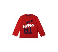 GUESS Boys' Little Long Sleeve Slash Graphic Logo T-Shirt