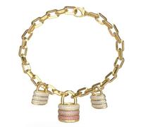 Guess Bracciale Da Donna Con Ciondoli A Lucchetto Color Oro S JUBB05404JWYGPKS