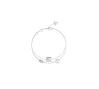 GUESS Bracciale da Donna Collezione 4G Light. Gioiello Realizzato in Acciaio di Colore rodio. Bracciale con Charms 4g. Misura Gioiello: S. La referenza è JUBB05237JWRHS