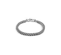 GUESS Bracciale da Uomo Collezione My Chains. Bracciale con Catena in Acciaio di Colore Acciaio E Nero. Misura: L. La Referenza È Jumb01338Jwstl