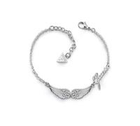 Guess Bracciale Doppio Pave Wings in Argento UBB29083-L