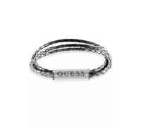 Guess Bracciale Modern Genuine Leather Bracelet Bond Street JUMB03033JWSTGR - Dimensioni: 23 cm - L sGU2433-23 Marca, Estándar, Metallo Non prezioso, Nessuna Pietra preziosa