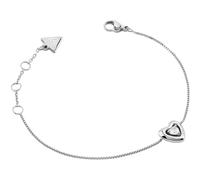 GUESS braccialetto Beloved 10mm Crystal Heart Bracelet Rhodium argentato
