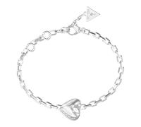 GUESS braccialetto By Your Side 13mm Heart Bracelet Rhodium argentato