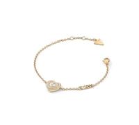 GUESS Amami JUBB04027JWYG - Bracciale da donna in madreperla con cuore dorato, madreperla, cristallo