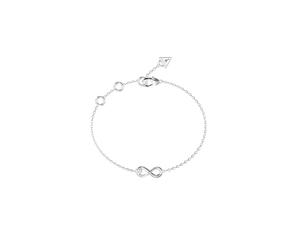GUESS braccialetto Love Bites 18mm Infinity Bracelet Rhodium argentato