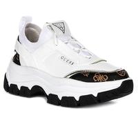 Guess Braydin Neoprene N Lace Runner Donna Bianco Marrone UK 3 - 8