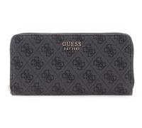 Guess Portafoglio Brenton SLG Large Zip Around Coal Logo Donna Colore Carbone