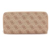 Guess Portafoglio Brenton SLG Large con Chiusura a Zip – Latte Logo
