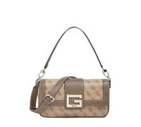 Guess, Brightside, poliuretano, borsa in tessuto, logo 4G, latte, da donna