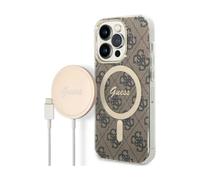 Guess Bundle Pack MagSafe 4G Marrone-Oro - iPhone 14 Pro Max