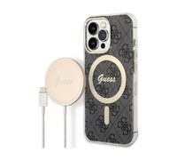 Guess Bundle Pack MagSafe 4G Nero-Oro - iPhone 13 Pro