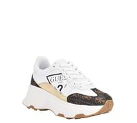 GUESS Calebb, Scarpe da Ginnastica Donna, Bianco Marrone 145, 39 EU