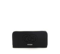 GUESS Calebra Large Around Wallet, Portafoglio Grande con Zip, Pochette Donna, Nero, Taglia Unica