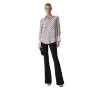 GUESS Camicia Alexandra a maniche lunghe Eco Donna, Logo 4g All Over Barely Pink, XL
