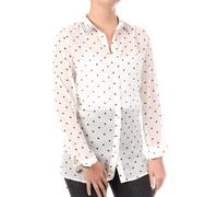 GUESS Camicia Bianca/Nero Donna W1RH09W70Q0, bianco, XS
