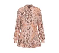 Guess Camicia Clouis a Maniche Lunghe da Donna, Stampa Jaguar in Polvere Naturale, XL